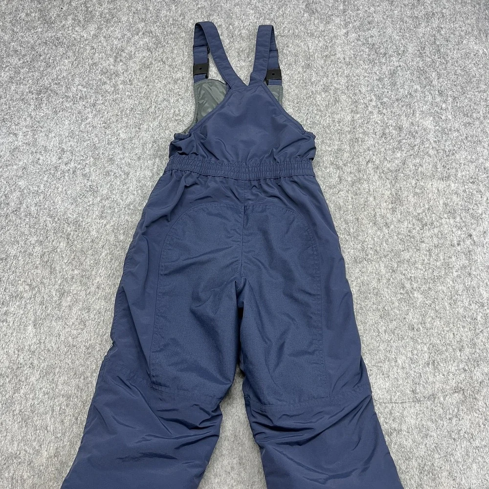 Lands End Squall Snow Bib Pants Kids 12S Blue Insulated Ski Grow A Long Outdoor